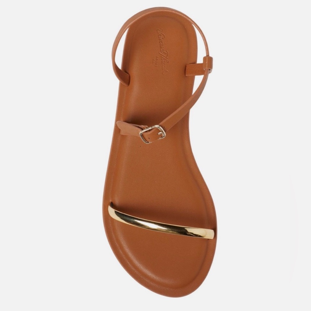 Universal Thread Womens Mildred Ornament Ankle Strap Sandals Tan Brown 7M